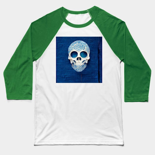 Skull Held Baseball T-Shirt by EyeFelle